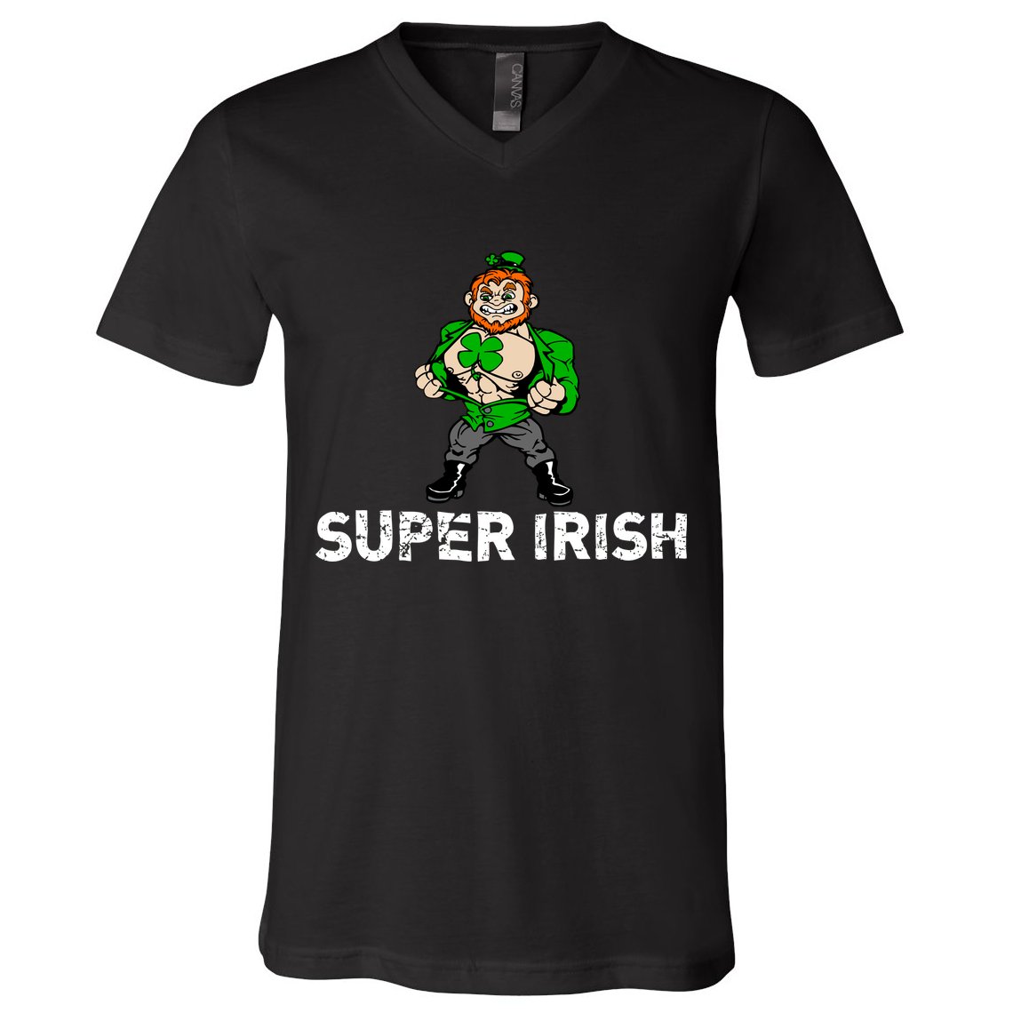 Super Irish Cloverleaf St. Patrick's Day V-Neck T-Shirt