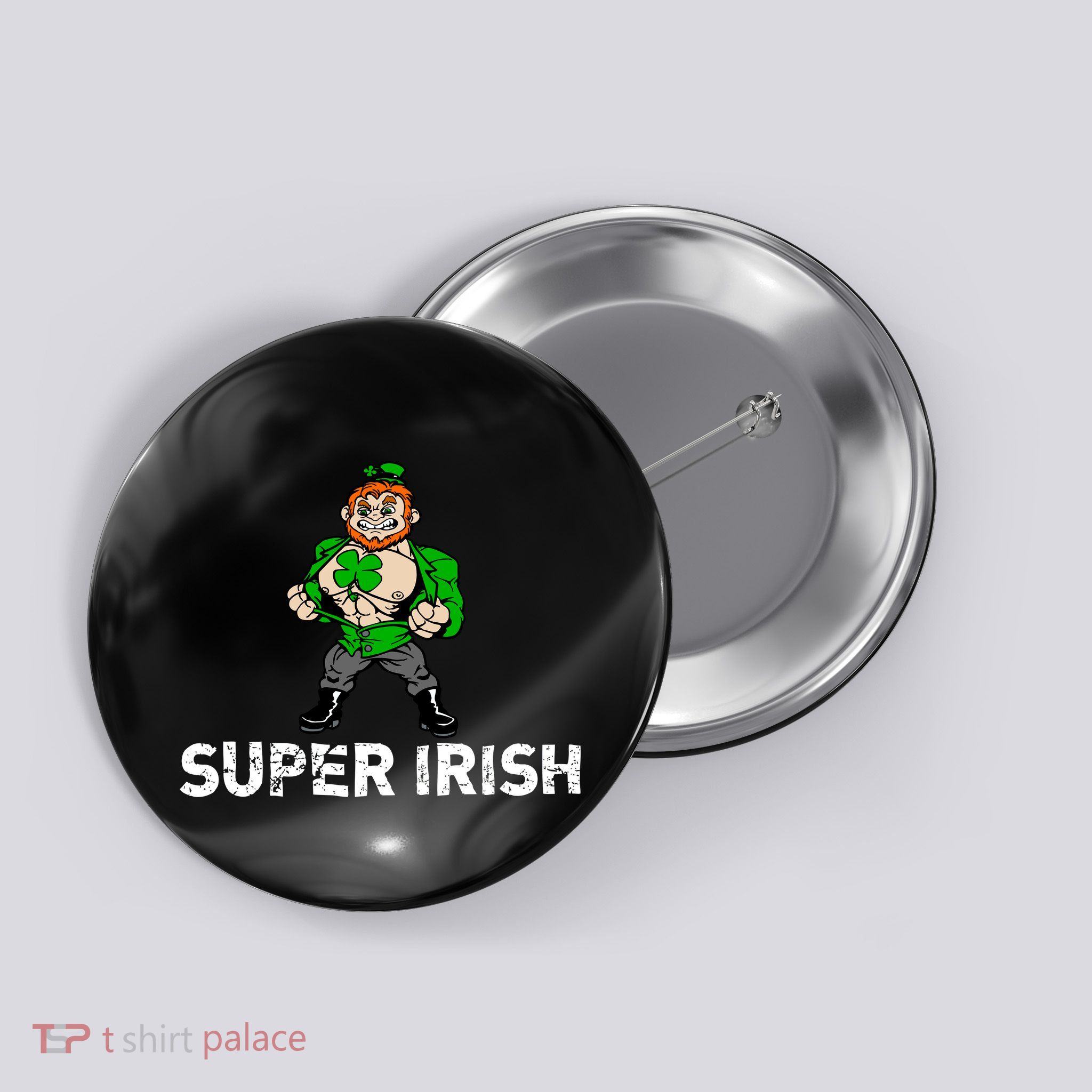 Super Irish Cloverleaf St. Patrick's Day Button