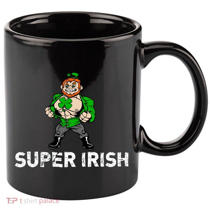 Super Irish Cloverleaf St. Patrick's Day 11oz C Handle Ceramic Mug