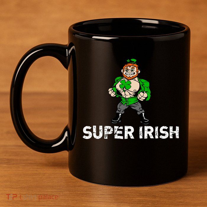 Super Irish Cloverleaf St. Patrick's Day 11oz C Handle Ceramic Mug