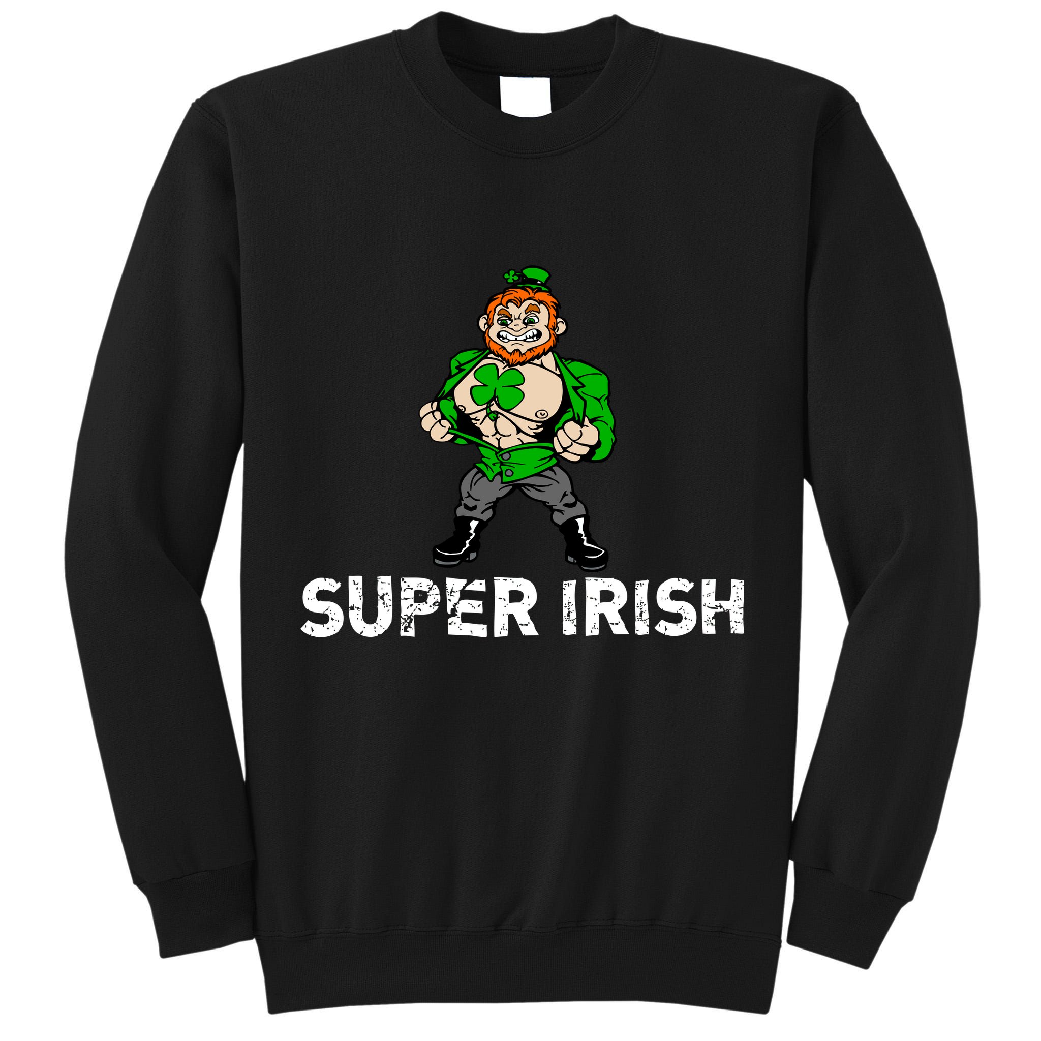 Super Irish Cloverleaf St. Patrick's Day Tall Sweatshirt