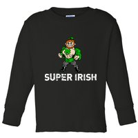 Super Irish Cloverleaf St. Patrick's Day Toddler Long Sleeve Shirt
