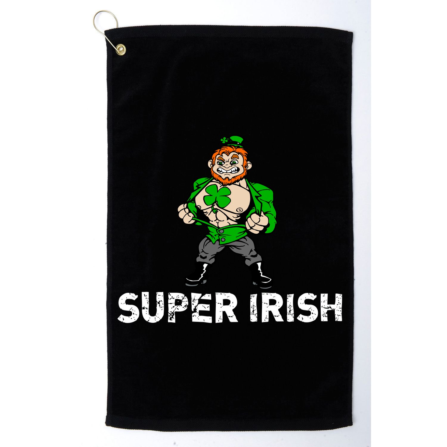 Super Irish Cloverleaf St. Patrick's Day Golf Towel
