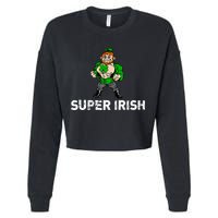 Super Irish Cloverleaf St. Patrick's Day Cropped Pullover Crew