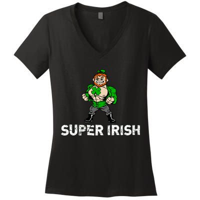 Super Irish Cloverleaf St. Patrick's Day Women's V-Neck T-Shirt