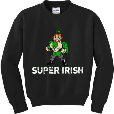 Super Irish Cloverleaf St. Patrick's Day Kids Sweatshirt
