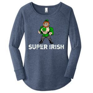 Super Irish Cloverleaf St. Patrick's Day Women's Perfect Tri Tunic Long Sleeve Shirt