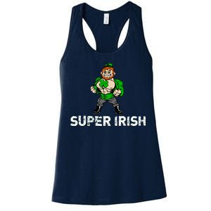 Super Irish Cloverleaf St. Patrick's Day Women's Racerback Tank