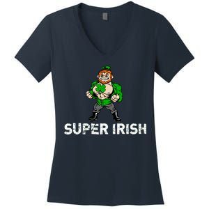 Super Irish Cloverleaf St. Patrick's Day Women's V-Neck T-Shirt