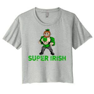 Super Irish Cloverleaf St. Patrick's Day Women's Crop Top Tee