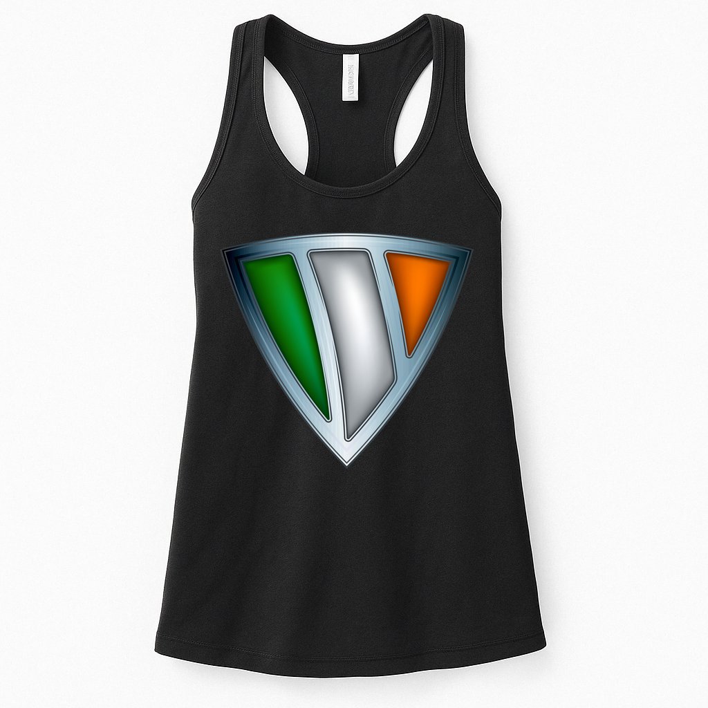 Super Irish Ireland Steel Shield Womens Tank Top