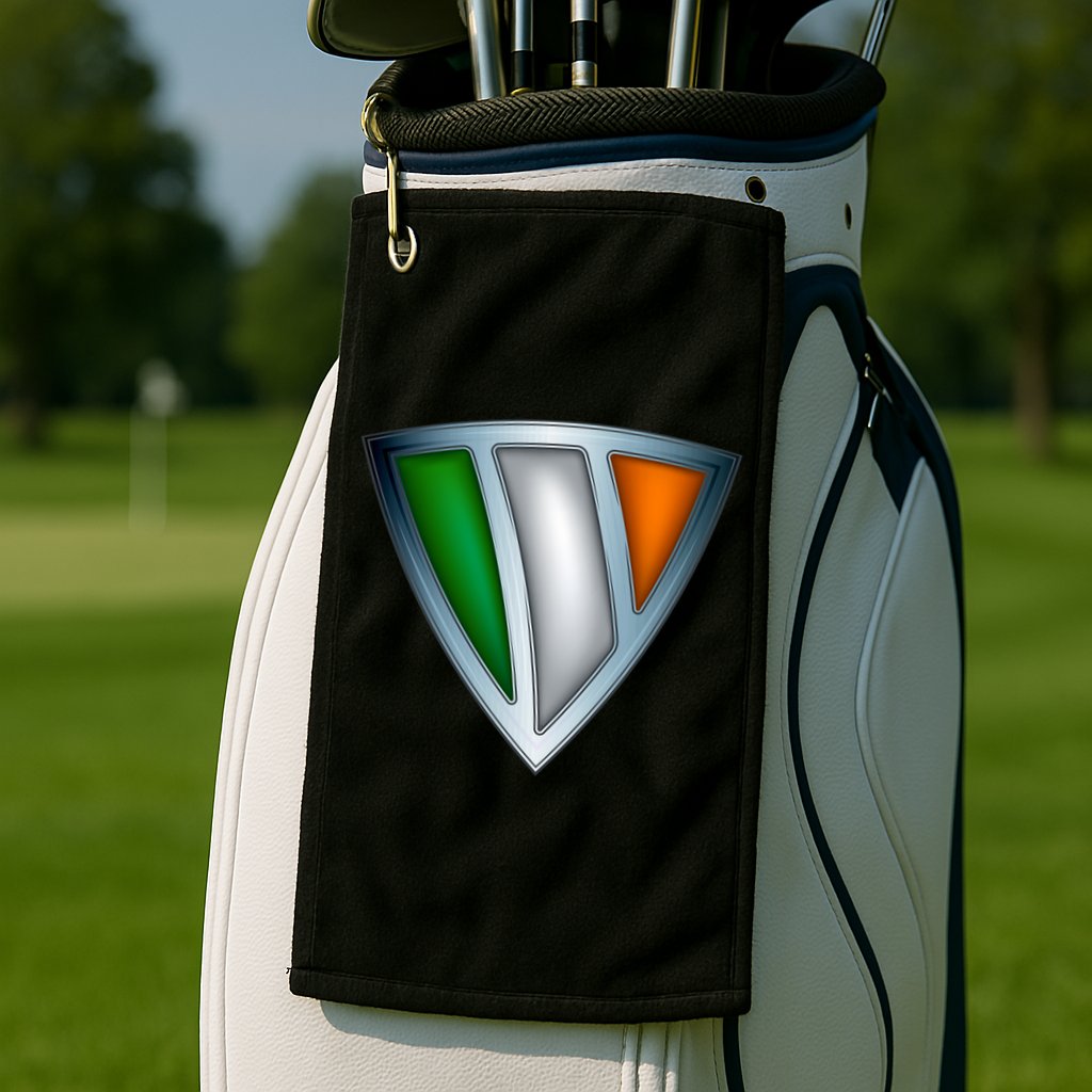 Super Irish Ireland Steel Shield Golf Towel