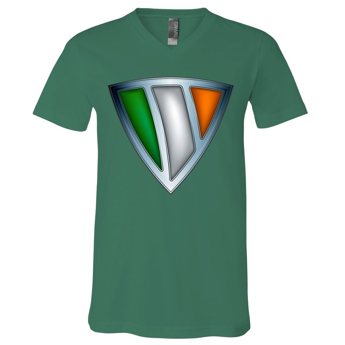 Super Irish Ireland Steel Shield V-Neck T-Shirt
