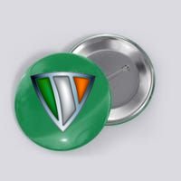 Super Irish Ireland Steel Shield Button