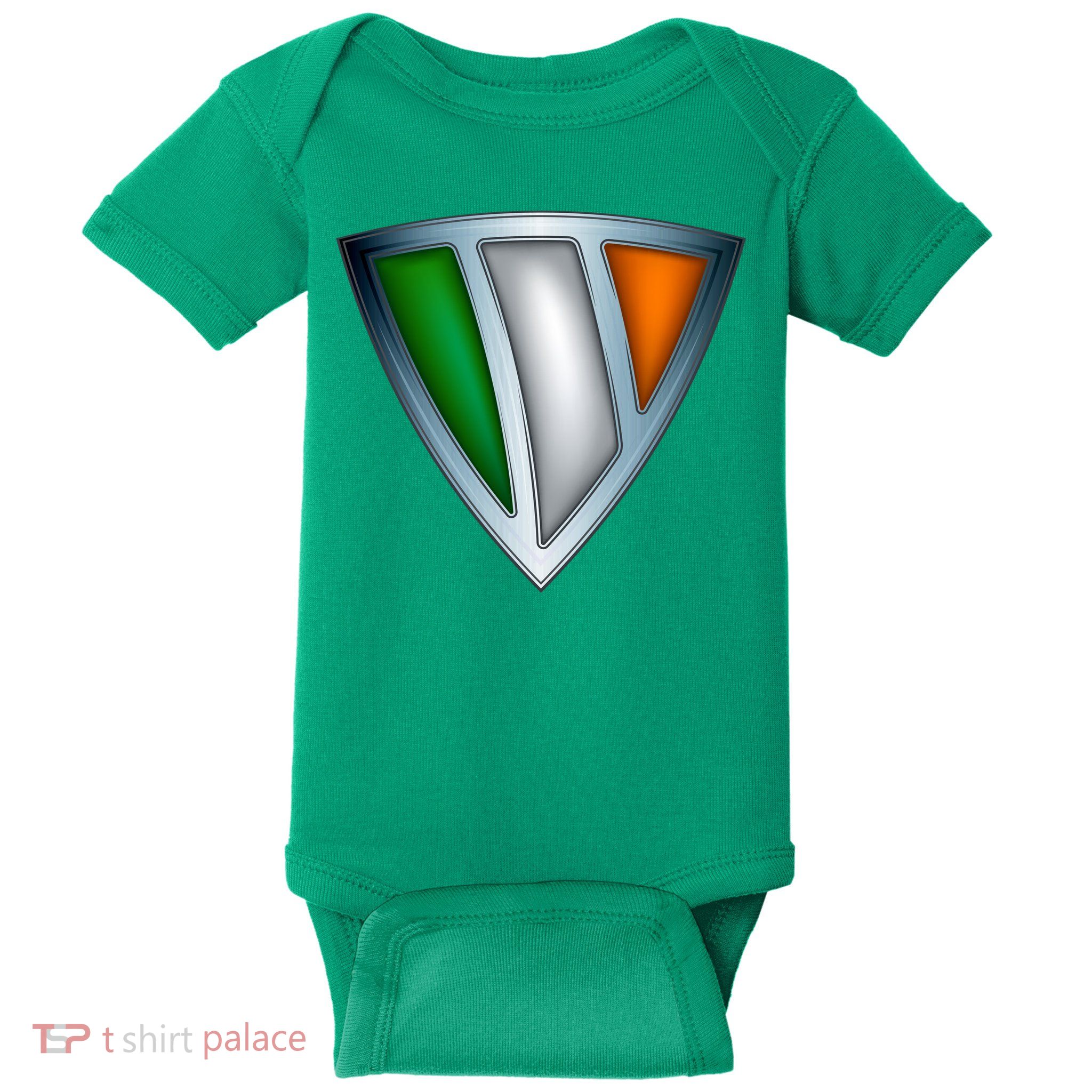 Super Irish Ireland Steel Shield Baby Bodysuit