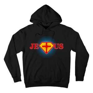 Super Jesus Superhero Comic Logo Hoodie