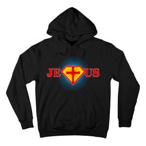 Super Jesus Superhero Comic Logo Tall Hoodie