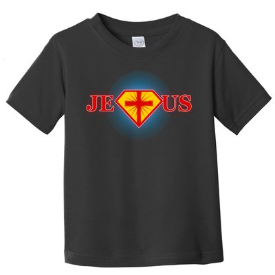 Super Jesus Superhero Comic Logo Toddler T-Shirt