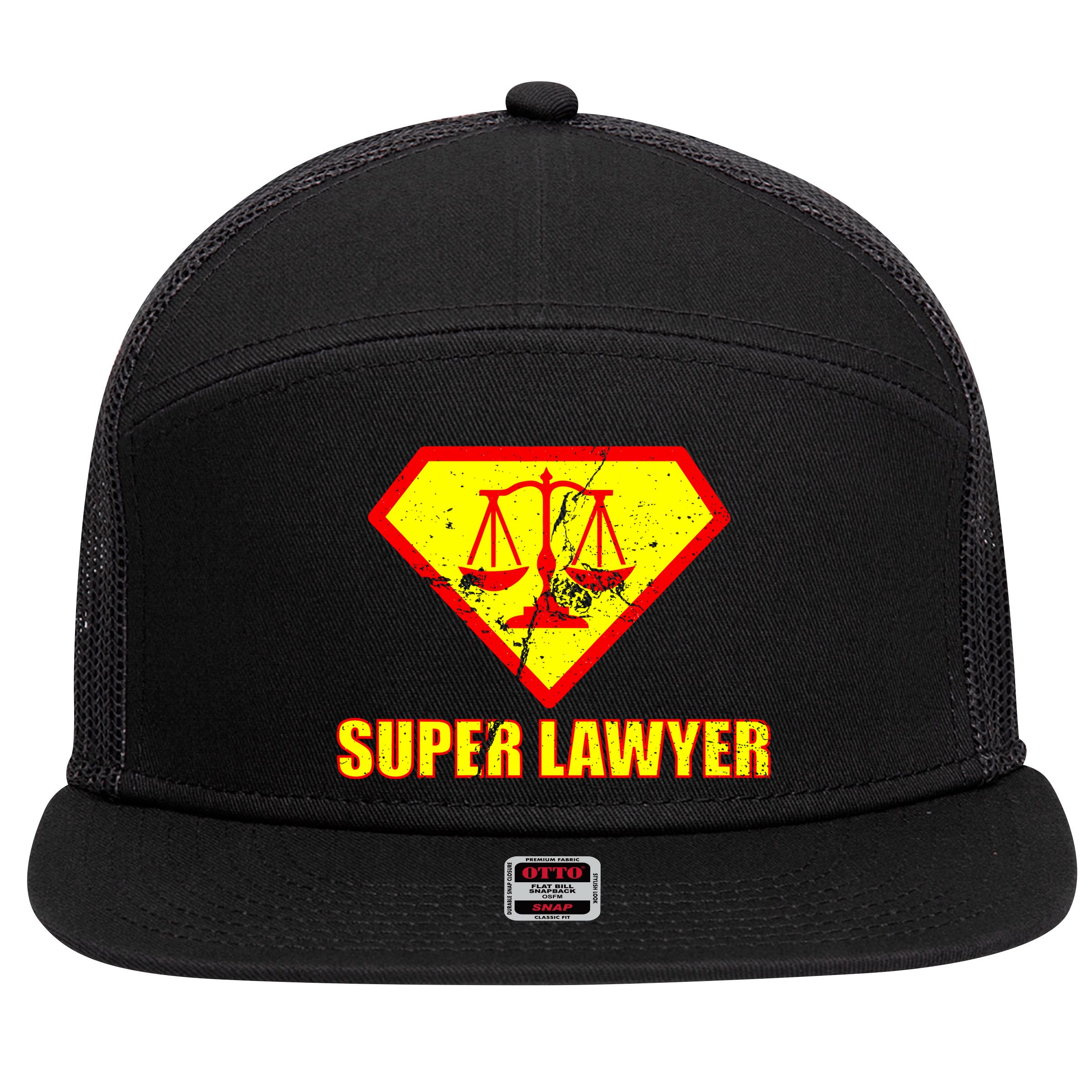 Super Lawyer 7 Panel Mesh Trucker Snapback Hat