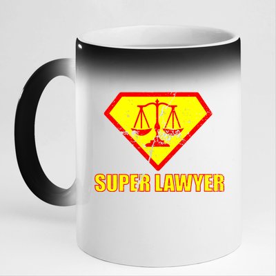 Super Lawyer 11oz Black Color Changing Mug