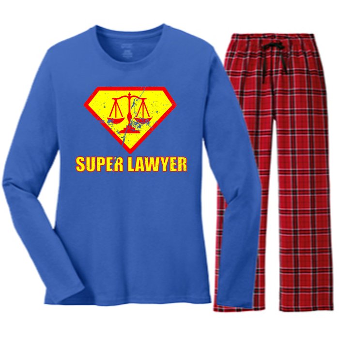 Super Lawyer Women's Long Sleeve Flannel Pajama Set 