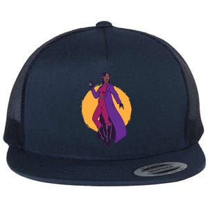 Super Michelle Obama Flat Bill Trucker Hat