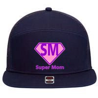 Super Mom 7 Panel Mesh Trucker Snapback Hat