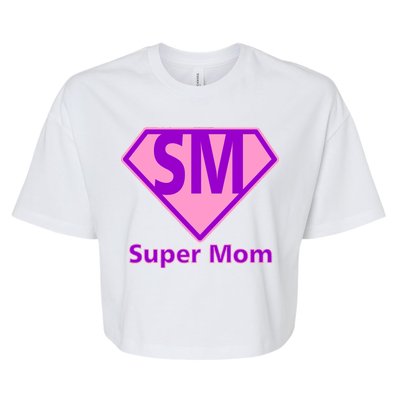 Super Mom Bella+Canvas Jersey Crop Tee