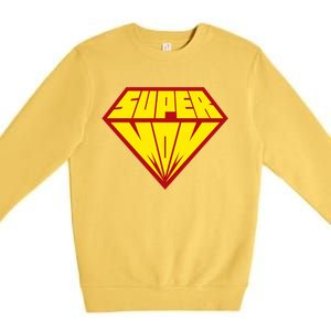 Super Mom Comic Superhero Premium Crewneck Sweatshirt