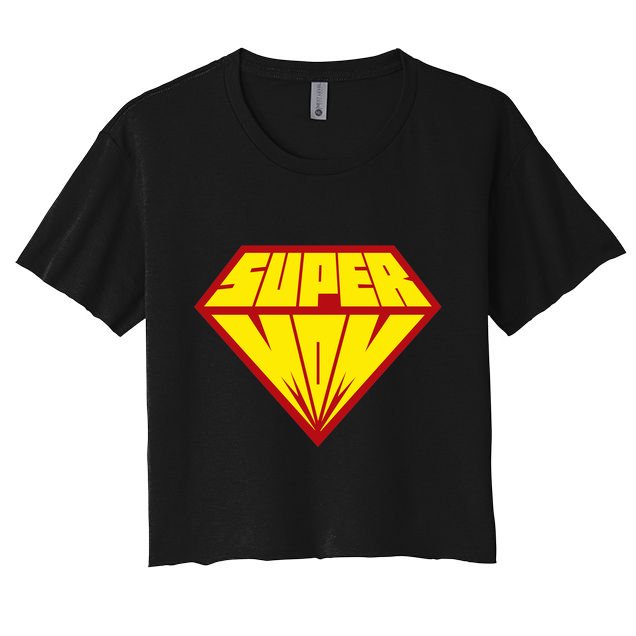 Super Mom Comic Superhero Crop Top