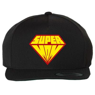 Super Mom Comic Superhero Wool Snapback Cap