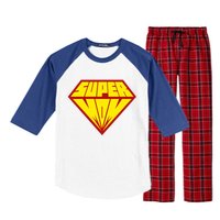 Super Mom Comic Superhero Raglan Sleeve Pajama Set