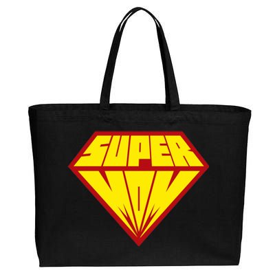 Super Mom Comic Superhero Cotton Canvas Jumbo Tote