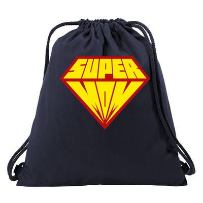 Super Mom Comic Superhero Drawstring Bag