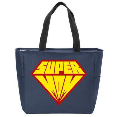 Super Mom Comic Superhero Zip Tote Bag