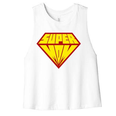 Super Mom Comic Superhero Women's Racerback Cropped Tank