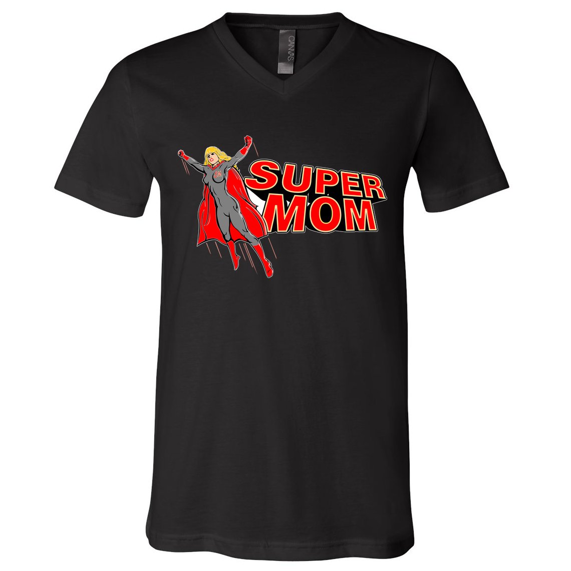 Super Mom Figure V-Neck T-Shirt