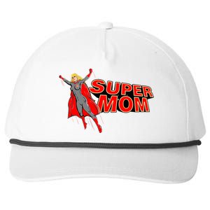 Super Mom Figure Snapback Five-Panel Rope Hat