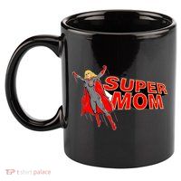 Super Mom Figure 11oz C Handle Ceramic Mug