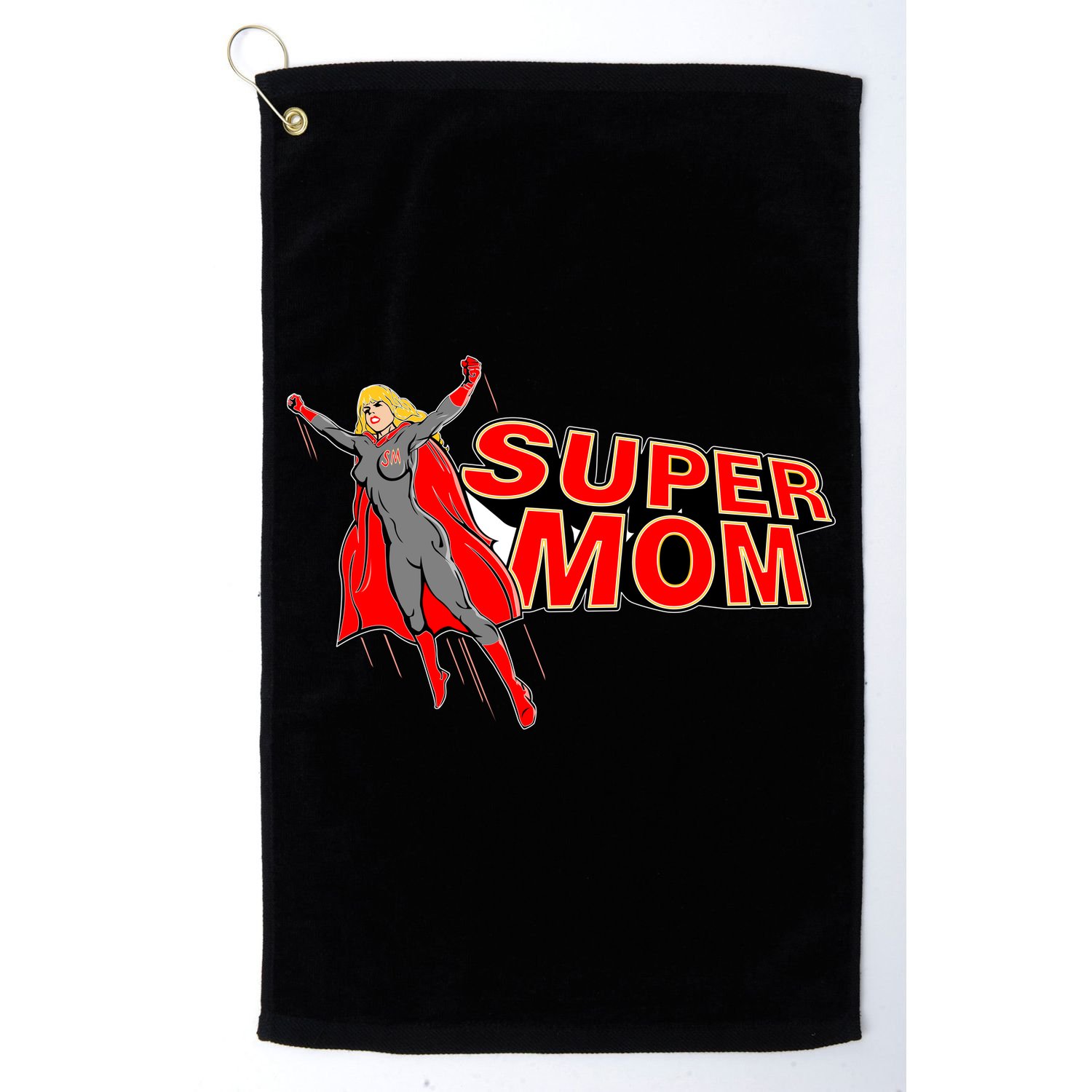 Super Mom Figure Golf Towel