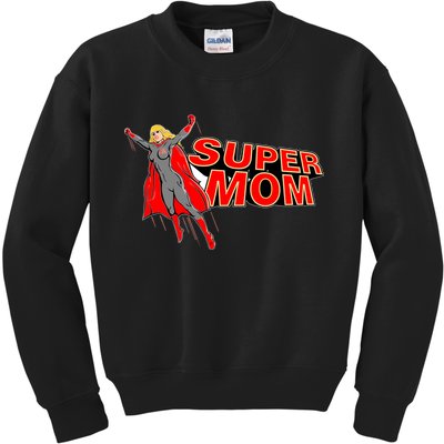 Super Mom Figure Kids Sweatshirt