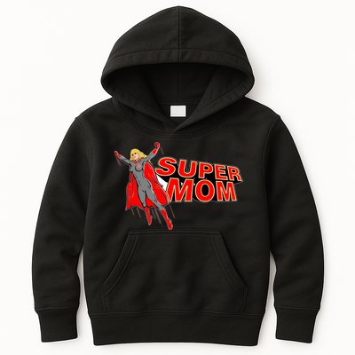 Super Mom Figure Kids Hoodie