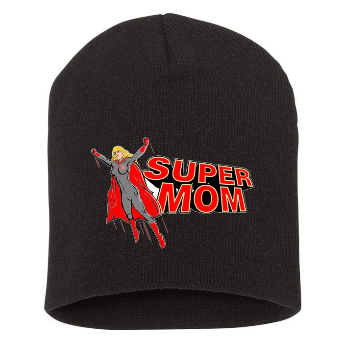 Super Mom Figure Short Acrylic Beanie
