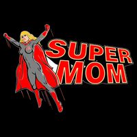 Super Mom Figure Short Acrylic Beanie