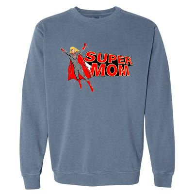 Super Mom Figure Garment-Dyed Sweatshirt