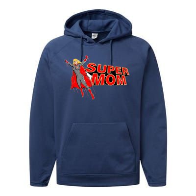 Super Mom Figure Performance Fleece Hoodie