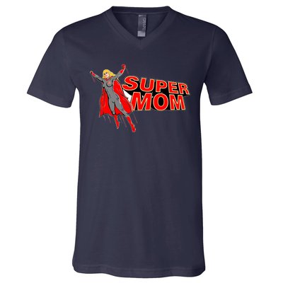 Super Mom Figure V-Neck T-Shirt