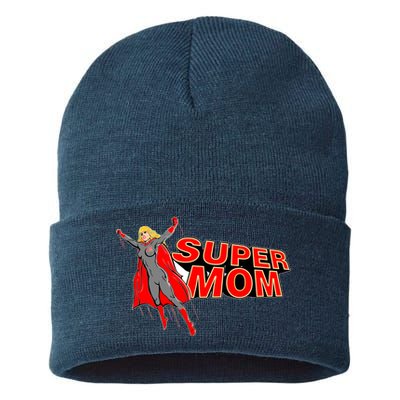 Super Mom Figure Sustainable Knit Beanie