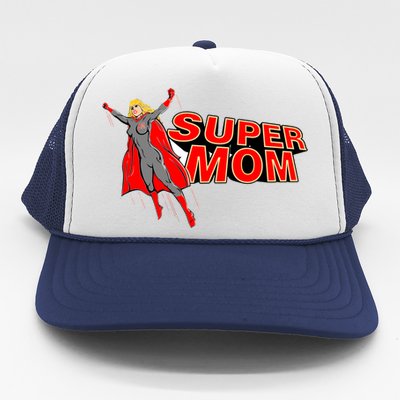 Super Mom Figure Trucker Hat