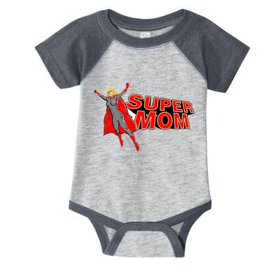 Super Mom Figure Infant Baby Jersey Bodysuit